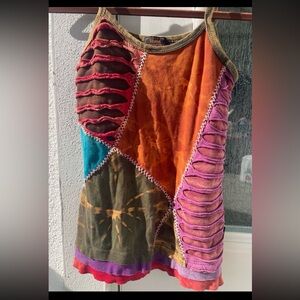 Rising International Multicolor Patchwork Tank Top